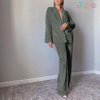 Champagne Crushed Velvet Loungewear Set