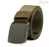  Men Army Outdoor Woven Fabric Nylon Belt With Plastic Buckle 