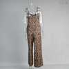 Women's Leopard Print Cami & Wide-Leg Pajama Set