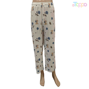 Women's Summer Pajama Pants Breathable Elastic Waist Lounge Pants with Drawstring