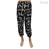 Lady Summer Thin High Waist Drawstring Harem Pants Tropical Printed Loose Pocketed Pants