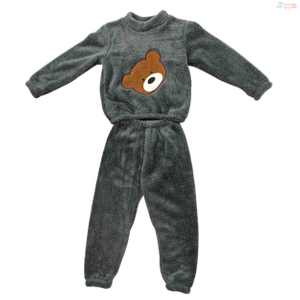 Cute Teddy Bear Fluffy Pajama Set