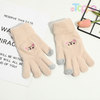 Thicker Mink Fur Embroidered Gloves 2 Touch Tips Touch Screen Gloves Soft Winter Warm Gloves for Women Men