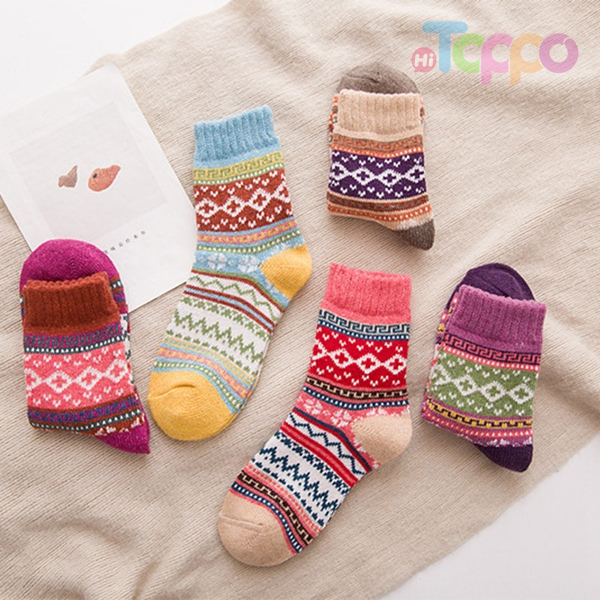 Cotton Jacquard Socks Thick Cotton Stocking Winter Socks