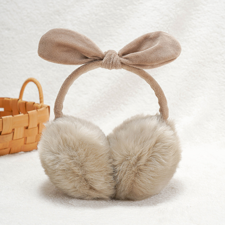 Cute bunny ears with bow-tie earmuffs