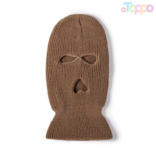 Winter Warm Wool Knitted Hats Beanie Outdoor Cycling Windproof Various Colors Ski Mask 3 Hole Hat