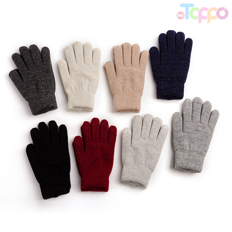  Fashion Women Knitted Jacquard Gloves Touch Screen Winter Hand Warm Purl Gloves