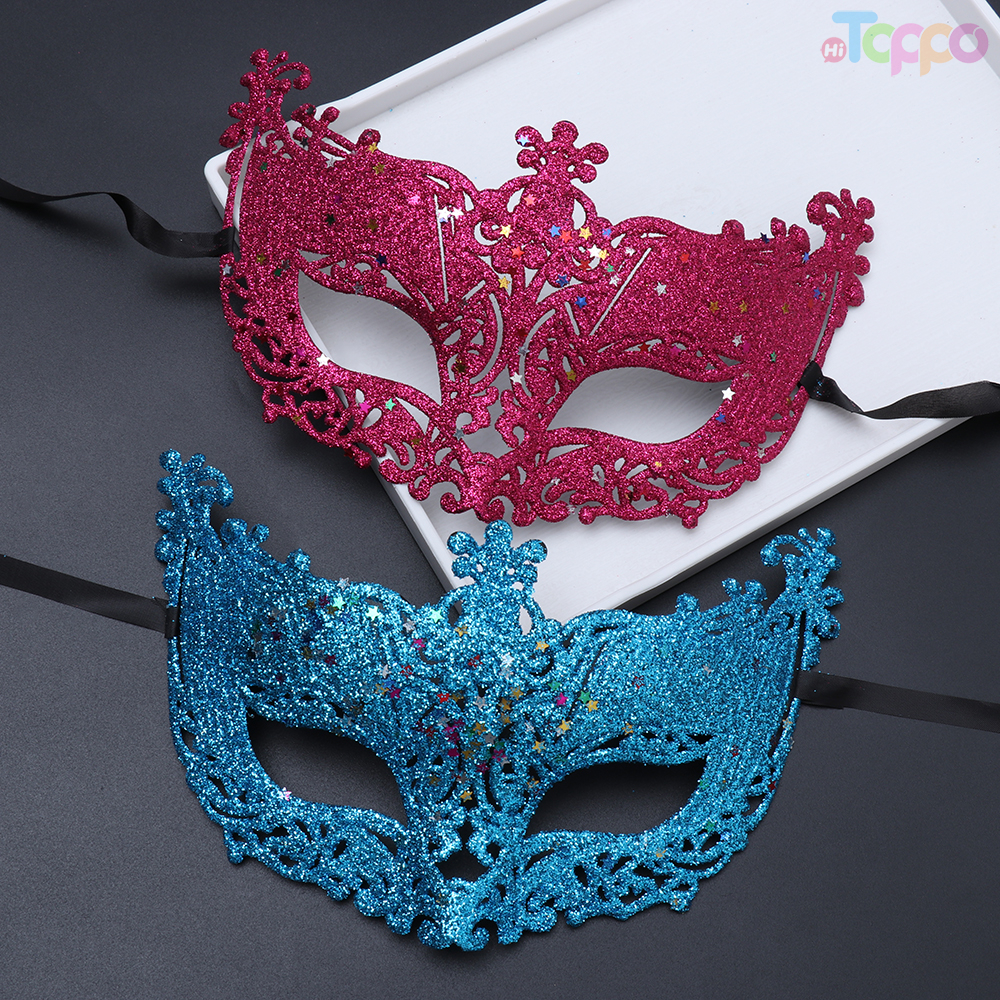 Mask Half Face Sequins Glitter Masquerade Lace Mask Carnival Fancy Dress Christmas Halloween Party
