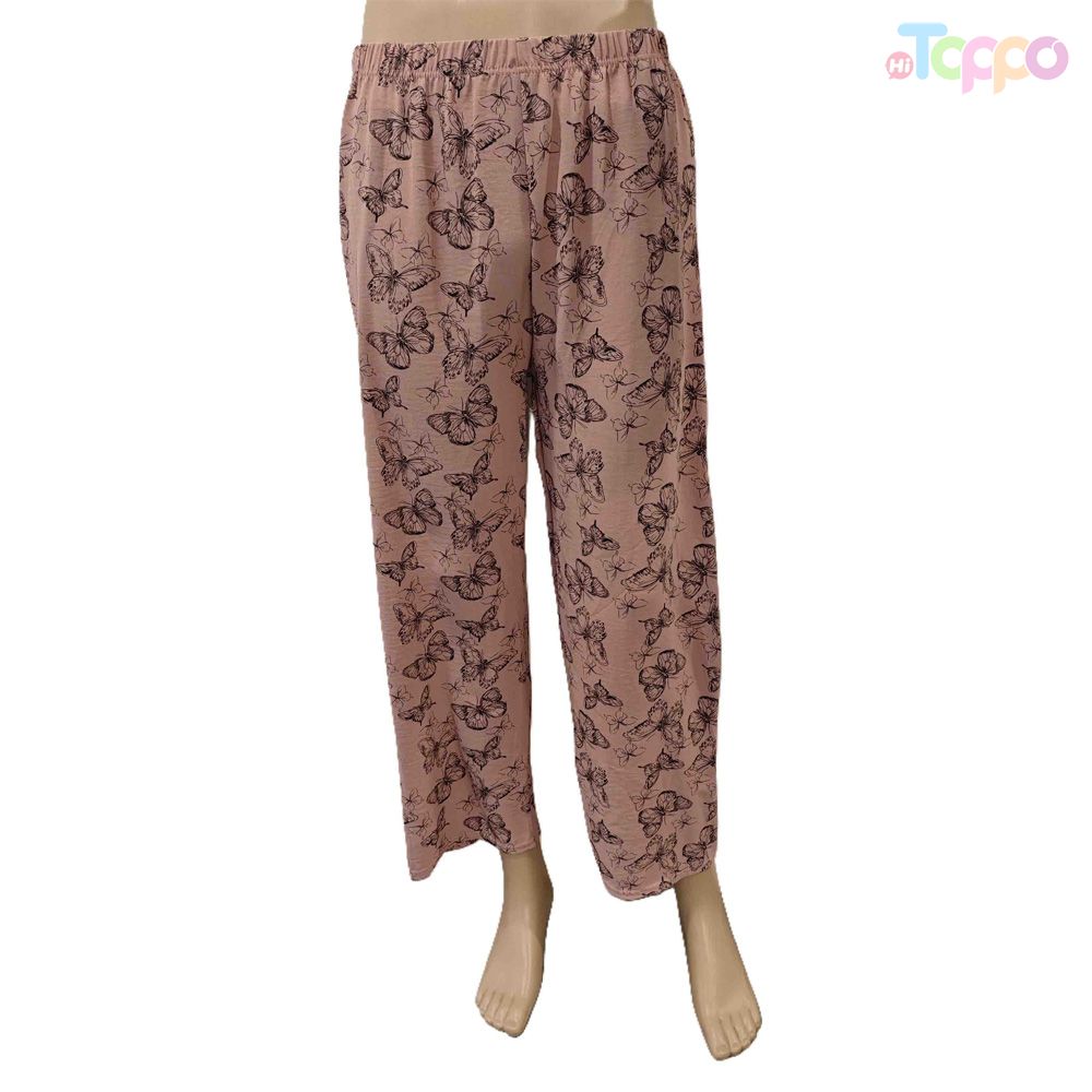 Women's Vintage Butterfly Print Pajama Pants Comfortable Loose-Fit Lounge Bottoms