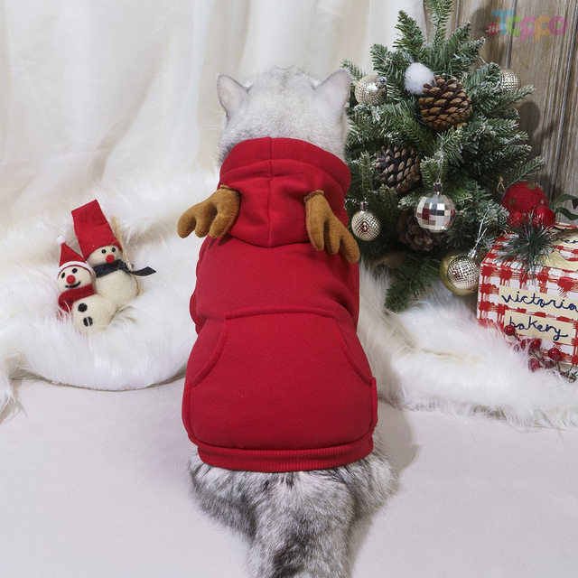 Reindeer Antler Hoodie for Cats & Small Dogs