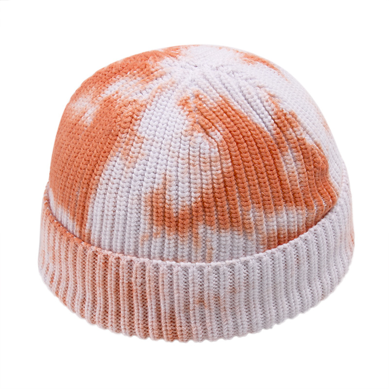 Tie dye knitting hat