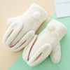Fluffy gloves with magnetic suction rabbit ears