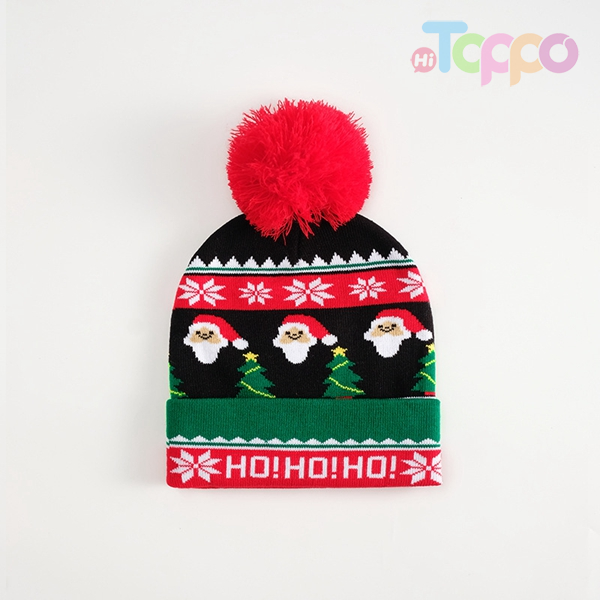 Christmas Jacquard Hats Knit Beanie Christmas Santa Winter Cuff Hat 