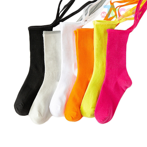 Knit Reflective Stockings with Stripes Reflection Socks in Dark
