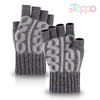 Warm Half-finger Gloves Jacquard Knit Gloves Fingerless Gloves