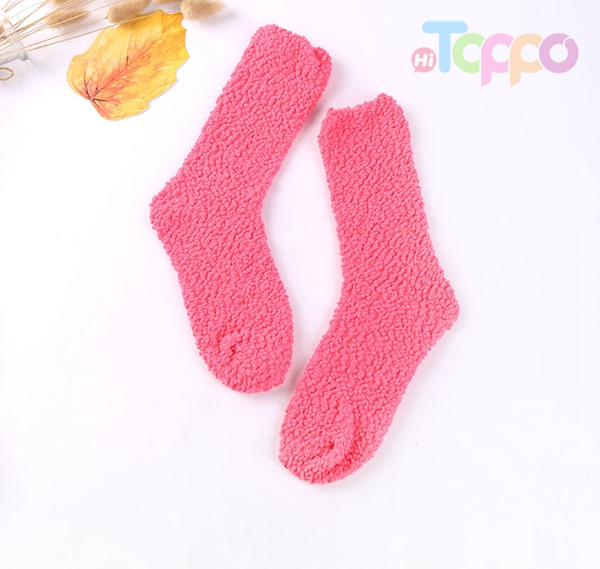 Nylon Pingpang Yarn Plain Socks Stockings Winter Warm Socks