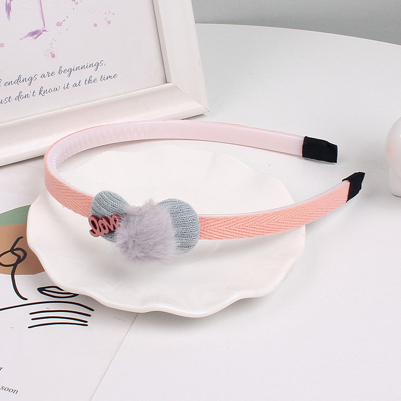 Korean children’s fur ball bow tie headband