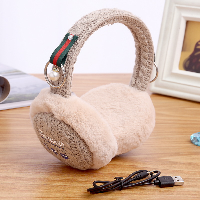 Knitted Wool Bluetooth Music earmuffs