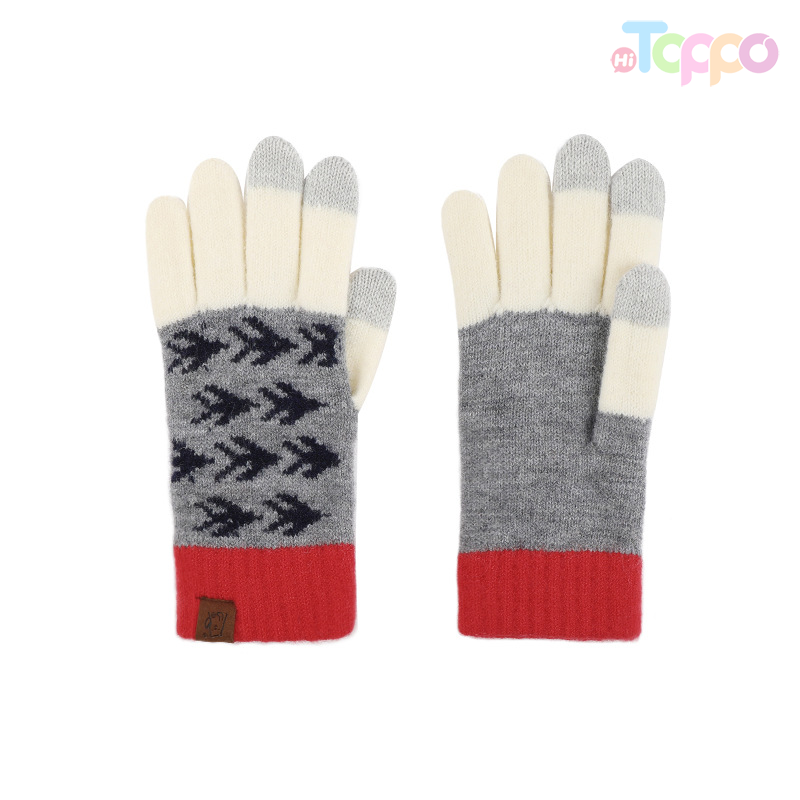 Acrylic 7 Gage Jacquard Touch Panel Gloves 