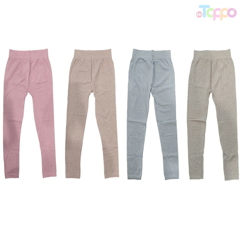 Women's Polyester Striped High Stretch Slim-Fit Fitness Leggings