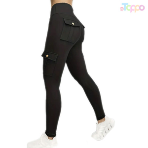 Custom Sportswear High Waist Cargo Fitness With Pockets Yoga Pants Leggings