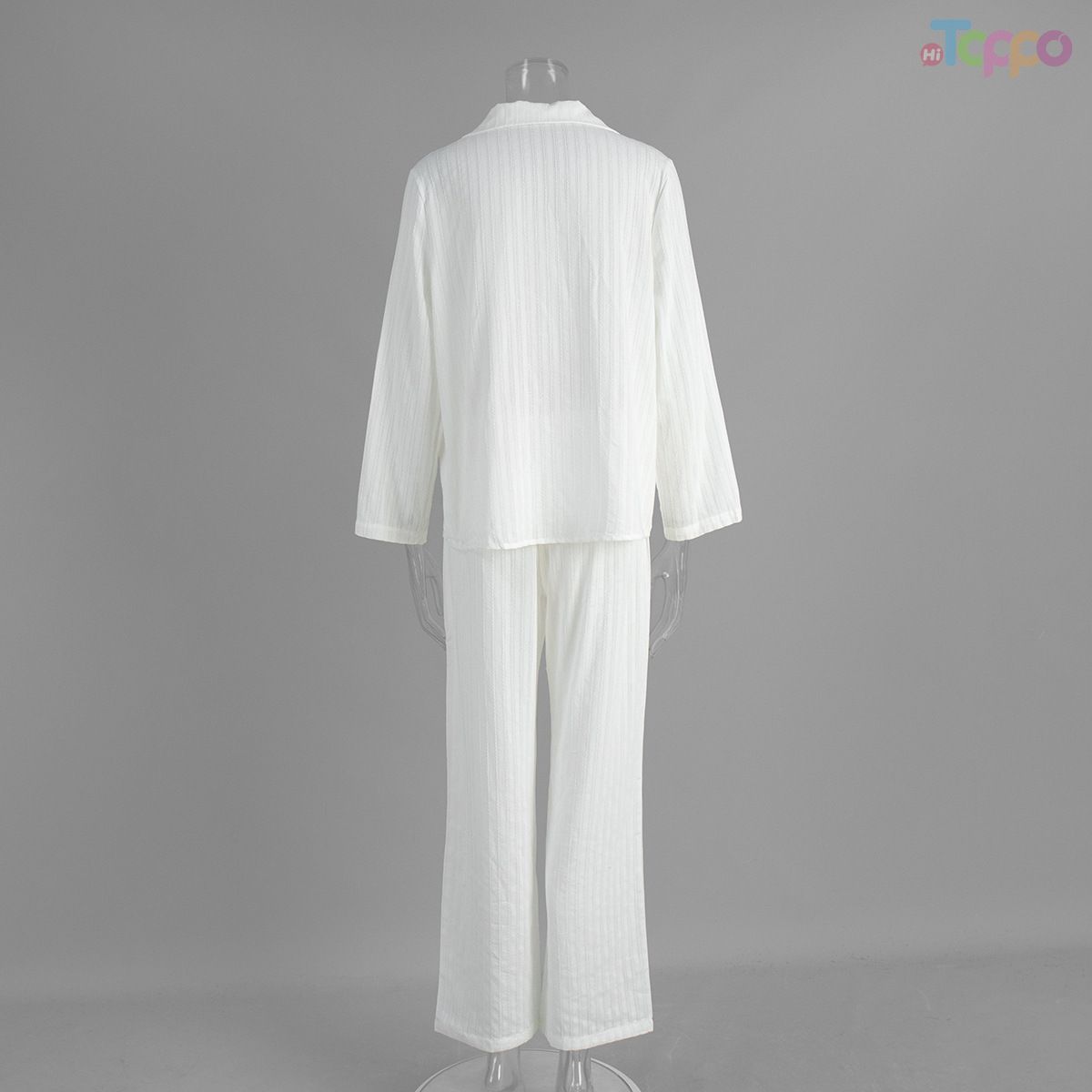 Women's Long Sleeve Striped Soft Comfortable Breathable Pajama Set