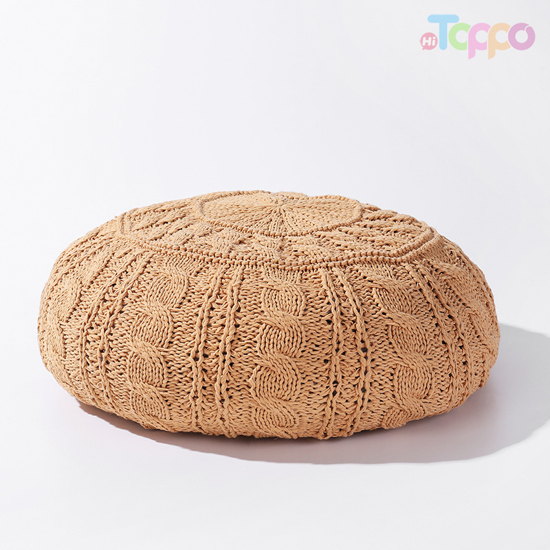 Summer Korean version of the beret linen knitted twist hat