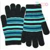 Acrylic Striped Gloves Outdoor Knit Gloves Men's And Women's Magic Gloves