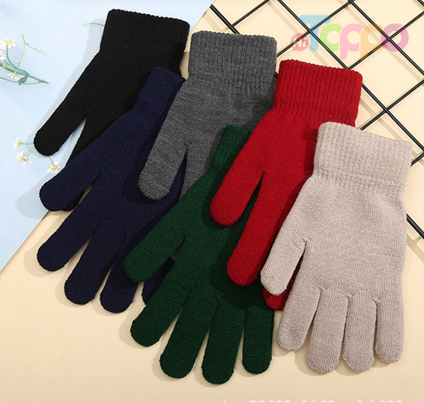 Warm Stretchy Comfortable Unisex Knitted Hand Winter Gloves Plain Knitted Gloves