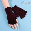 Adult Winter Gloves Warm Acrylic Knit Fingerless Solid Gloves