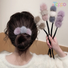 Fabric and Fake Fur Headbands For Women-Set Hair