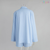 Pink Gingham Oversized Shirt & Shorts Loungewear Set