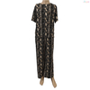 Black & Beige Snake Print Short-Sleeve Wide-Leg Pants Chic Set