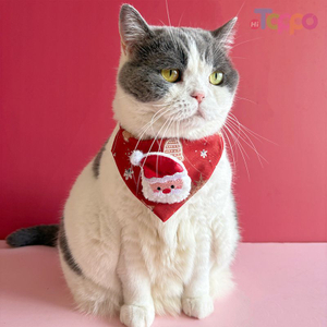 Cute Santa Pet Bandana for Holiday Season