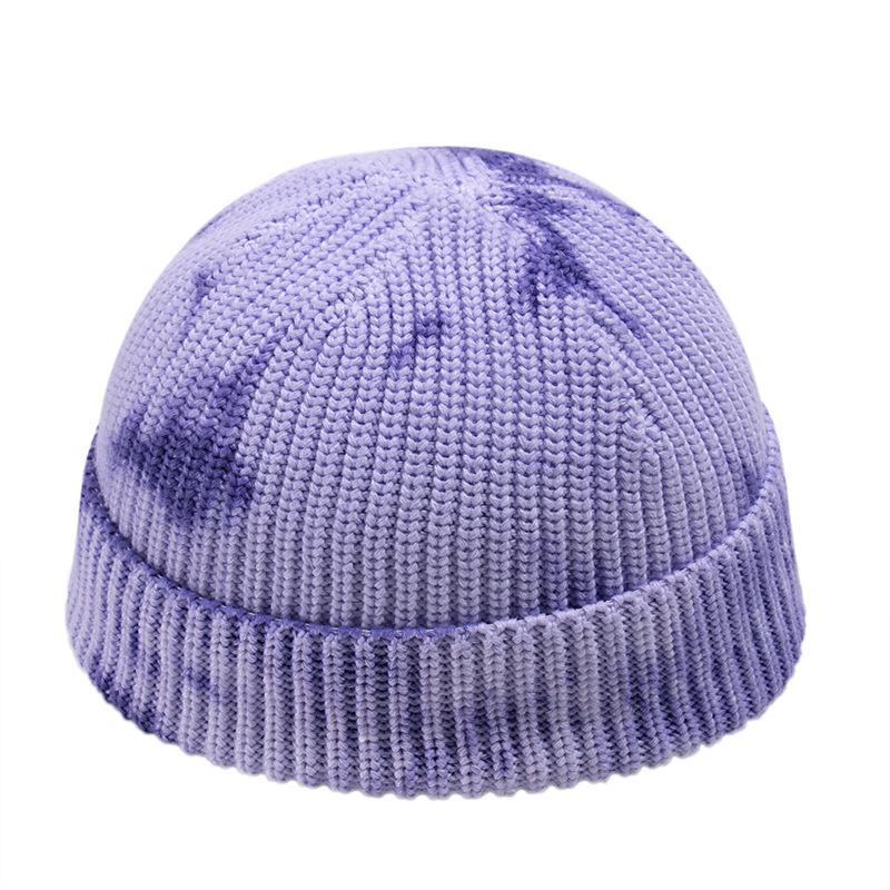 Tie dye knitting hat