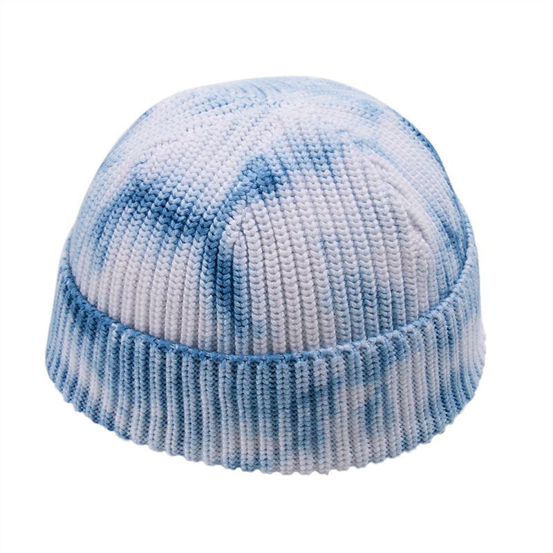 Tie dye knitting hat