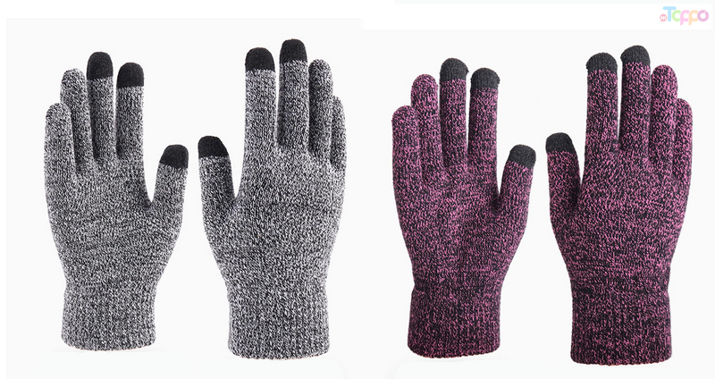 Acrylic Twist Knit Gloves