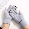 Autumn Winter Warm Gloves Lovely Knit 2 Touch Tips Texting Gloves Girls Touch Screen Gloves