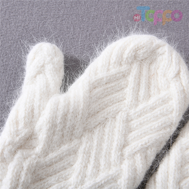 Winter Hand Mittens Accessories Luxury Wholesale Thick Knit Gloves Multicolors Lady Gloves