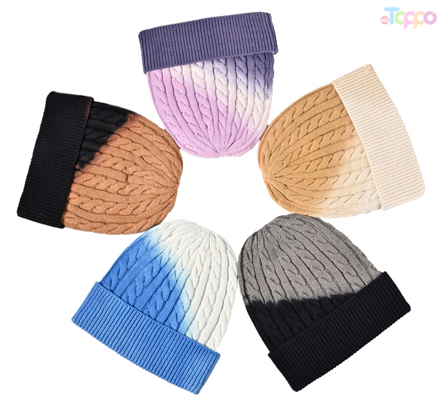 Women Acrylic Tied Dye Knitted Hat