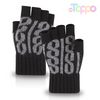 Warm Half-finger Gloves Jacquard Knit Gloves Fingerless Gloves