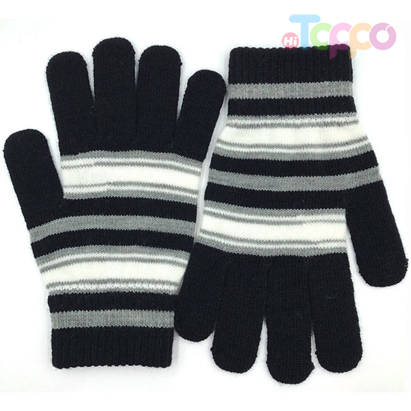 Acrylic Striped Gloves Outdoor Knit Gloves Men's And Women's Magic Gloves