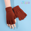 Adult Winter Gloves Warm Acrylic Knit Fingerless Solid Gloves