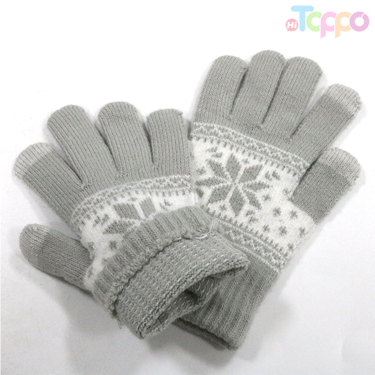 Customize Warm Stretch Knitted Winter Touchscreen Magic Acrylic Gloves Women MenMittens Touch Screen Gloves for Discount