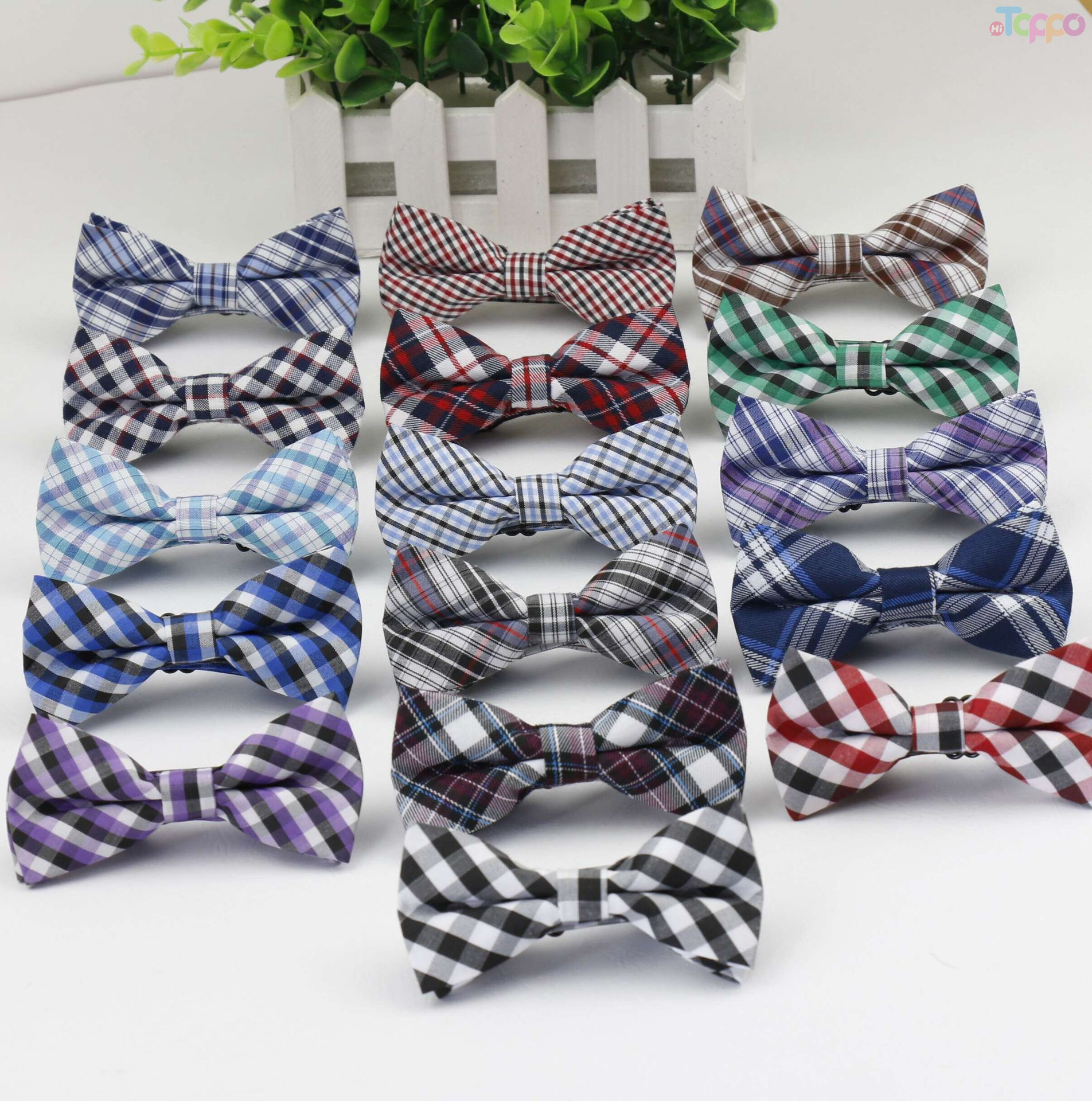 100% Cotton Striped Printed Bowtie Kids Bow Tie for Children