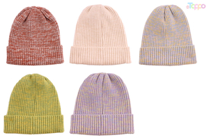 Acrylic Flat Machine Knit Vertical Stripes Single Layer Hat