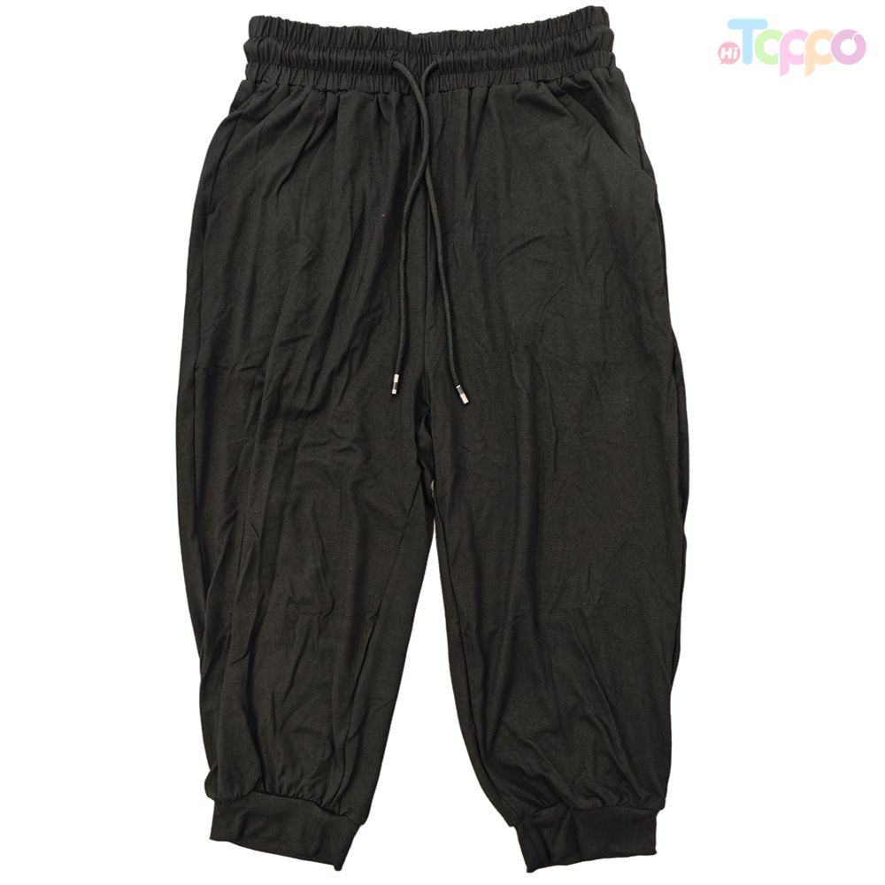 Plus-Size Casual Athletic Capri Pants Loose Fit Elastic Drawstring Comfort Pants 