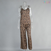 Women's Leopard Print Cami & Wide-Leg Pajama Set