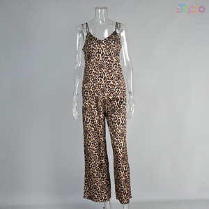 Women's Leopard Print Cami & Wide-Leg Pajama Set