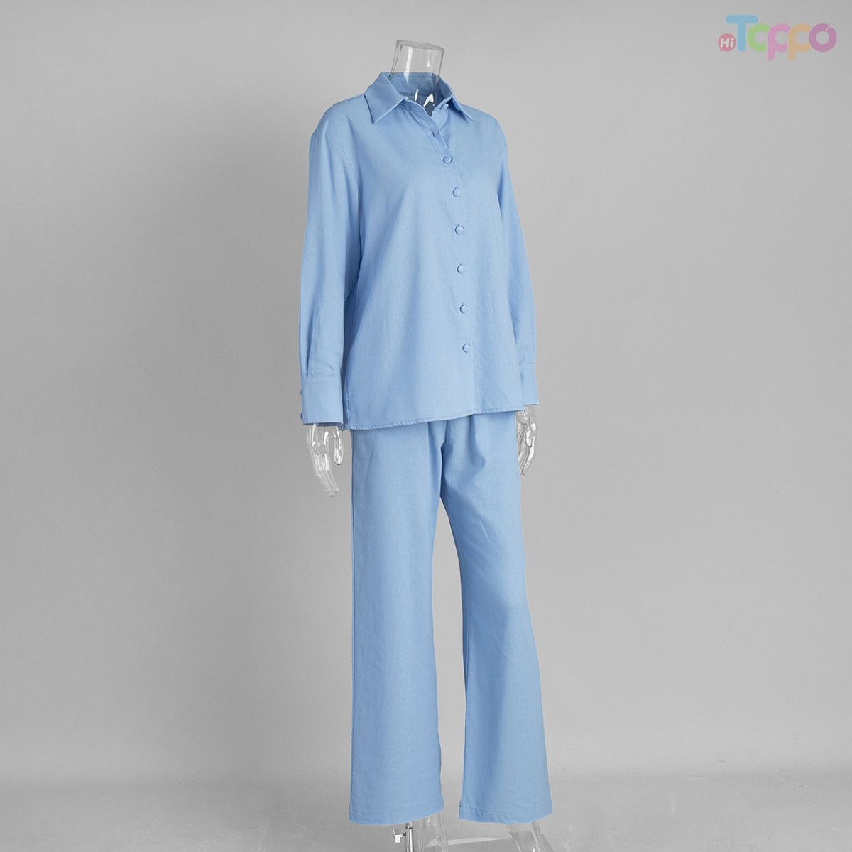Soft Light Blue Relaxed Fit Loungewear Set